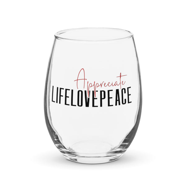 Stemless wine glass