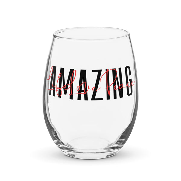 Stemless wine glass